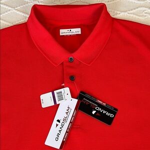 Grand Slam Vibrant Red Polo Shirt for Men size XXL